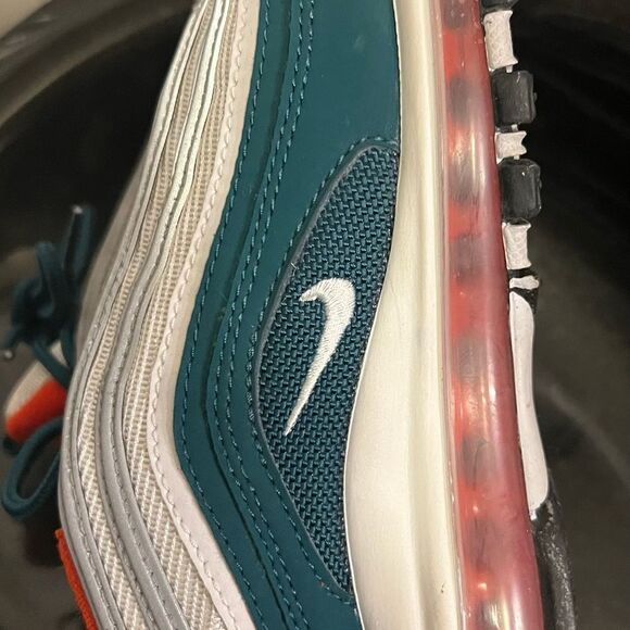 Nike Air Max 97 GS Rainforest/White-Team Orange 921522 300 Size 5.5Y - Picture 4 of 11